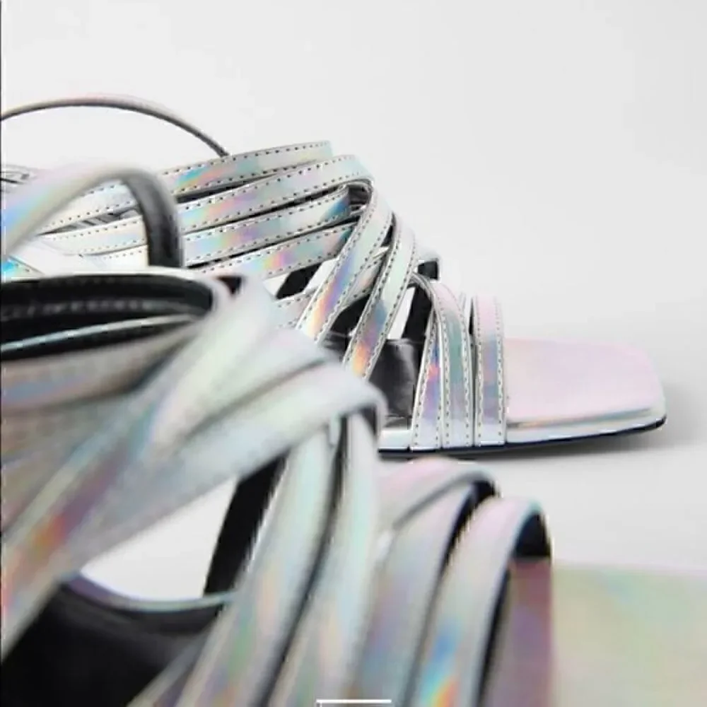 ZARA multi strap iris-decent high heeled sandals 3301/510 - Picture 10 of 13